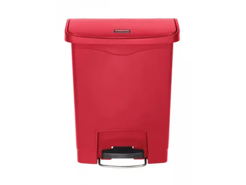 Pedaalemmer Slim Jim Step On Front Kunststof 30 Liter Rood