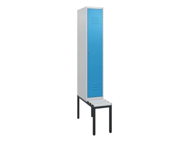 Armoire vestiaire avec banc HxlxP 1950x300x815mm 1compart.