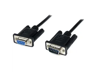 2m zwarte DB9 RS232 seriële nullmodemkabel F/M - 1