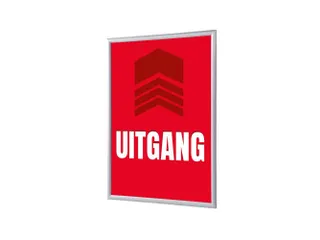 Kliklijst A1 complete set met print "UITGANG" Rood - 1