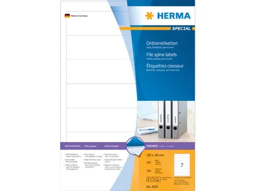 Herma 4283 Rugetiket 192x38 mm Wit permanent klevend 700 stuks