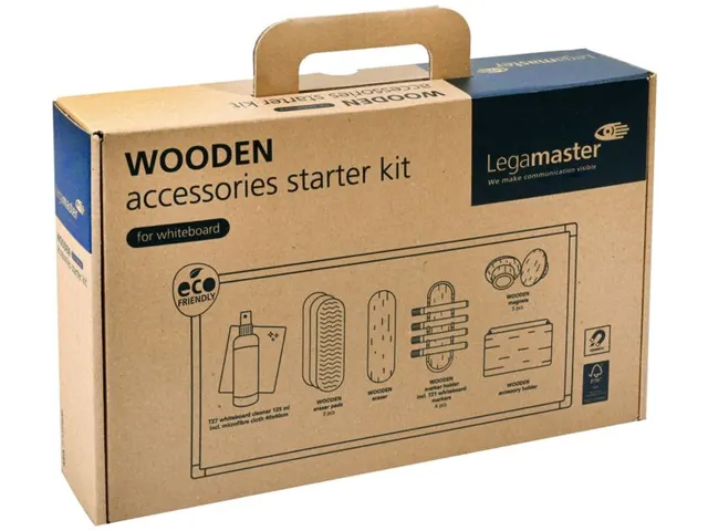 Whiteboard Starterkit WOODEN 17-delig
