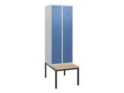 Dubbeldekse dekenkist,HxBxD 1950x600x815mm,2x2vak.,vak B 300mm