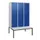 locker met bank,HxBxD 1950x1200x815mm,3vak,vak B 400mm,draaigrendel