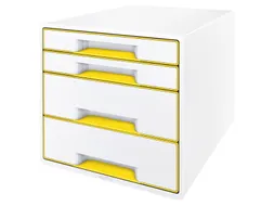 Ladenblok Leitz WOW Cube 4 laden wit/geel