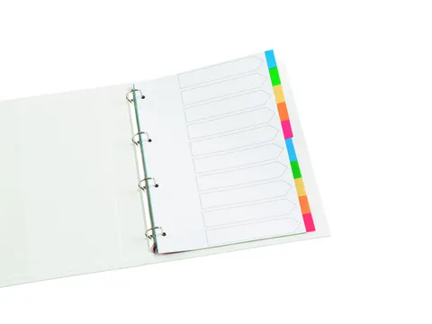Tabbladen Quantore 4-gaats karton 10-delig wit gekleurde tabs