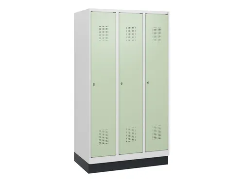 schoollocker,HxBxD 1630x900x500mm,3vak,vak B 300mm,cil.-slot,sokkel