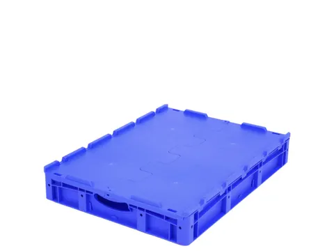 Euronorm Stapelkrat Pp 138x800x600mm 38l Dubbele Bodem M. Deksel