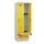 locker met bank,HxBxD 1950x600x815mm,2vak,vak B 300mm,draaigrendel