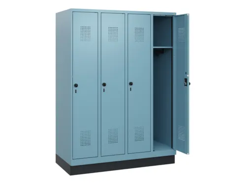 schoollocker,HxBxD 1630x1200x500mm,4vak,vak B 300mm,draaigrendel