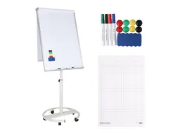BRASQ Flipover Mobiel Deluxe 70x100cm Magnetisch Wit met accessoires