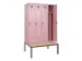 locker met bank,voor scheiding van kleding,HxBxD 2120x1200x815mm,4vak