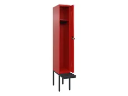 locker met bank,HxBxD 2120x300x815mm,1vak,vak B 300mm,draaigrendel