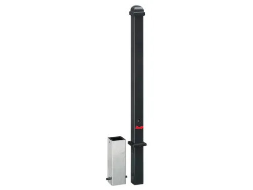 Trottoirpaal 900mm 70x70mm Met Halve Kogel-kap Uitneembaar/Afsluitbaar