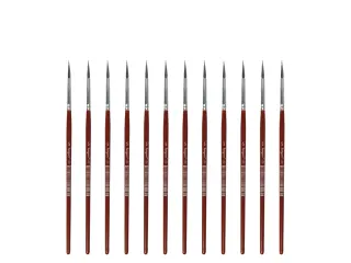 Penseel Kangaro Serie 120 rond Nr. 5 geitenhaar doos 12 stuks - 1