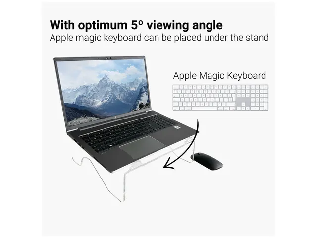 Acryl Laptopstandaard Transparant voor Laptops tot 17 Inch