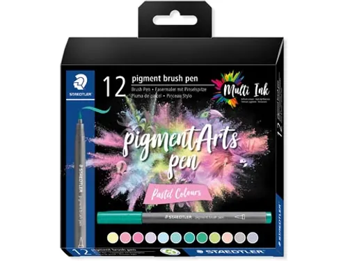 Pigment Arts brush pen etui 12st Pastel Col