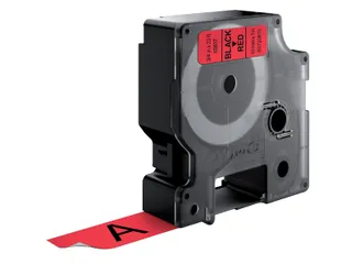 Labeltape Dymo 45807 D1 720870 19mmx7m zwart op rood - 2