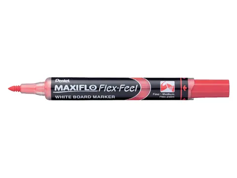 Viltstift Pentel MWL5SBF Maxiflo whiteboard rood 1-5mm