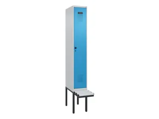 locker met bank,voor scheiding van kleding,HxBxD 2120x300x815mm,1vak - 2