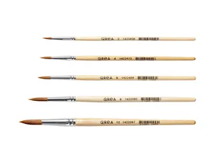 Penseel Qrea synthetisch haar set à 5 breedtes - 8