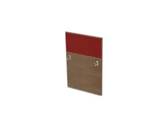 baliepaneel,v. bureau,aanbouw rechts,B 800mm,NT-cherry,BN4011-rood