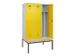 locker met bank,voor scheiding van kleding,HxBxD 2120x1200x815mm,3vak