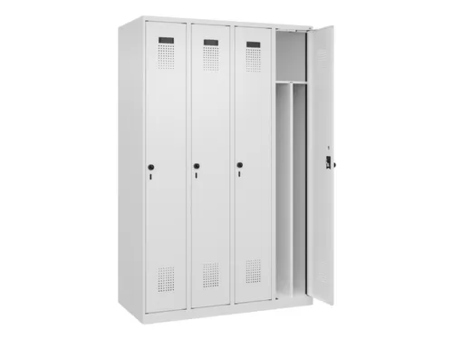 locker voor scheiding van kleding,HxBxD 1850x1200x500mm,4vak