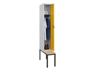 locker met bank,HxBxD 2120x300x815mm,1vak,vak B 300mm,draaigrendel - 1
