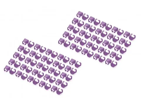 Clips couleur pour câbles de raccordement RJ45 Violet 100 pièces