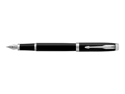 Parker IM Vulpen Matt Black CT Finish Fijn Blauwe inkt