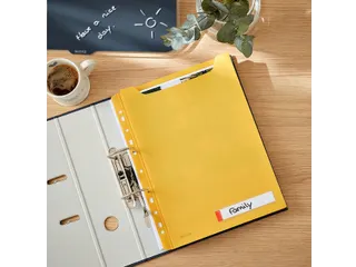 Insteekmap U-model Leitz Cosy harmonica A4 met perforatiestrip PP geel - 4