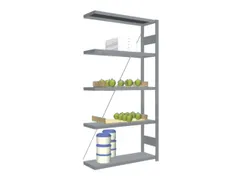 Rvs Inhaakstelling Aanbouw 2000x1010x335mm 5legborden Vaklast 200kg