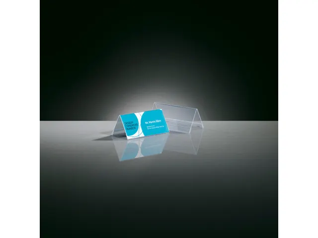 Tafelkaartje Sigel 95x42,5mm glashelder dakvorm doos a 10 stuks