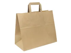 Papieren zak Kraft met Handvat 32x26cm 80 Gram 250 Stuks