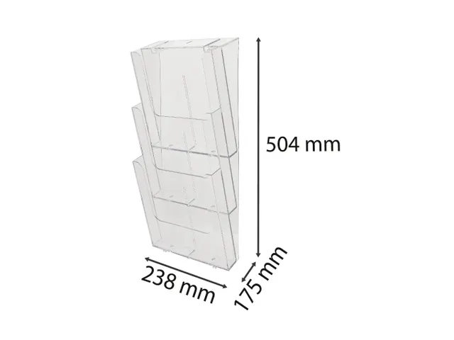 Wandfolderhouder A4 vertic (3) transp.