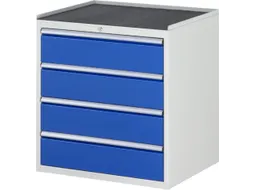 ladekast 825x770x650mm 4laden cilinderslot RAL7035 RAL5010 metaal