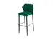 tabouret de bar assise H 790mm assise tissu assise tissu velours vert
