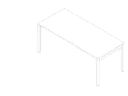 bureau HxBxD 730x1800x800mm blad wit 4-voeten wit