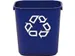 Corbeille Rubbermaid Recycling Medium 26L bleu