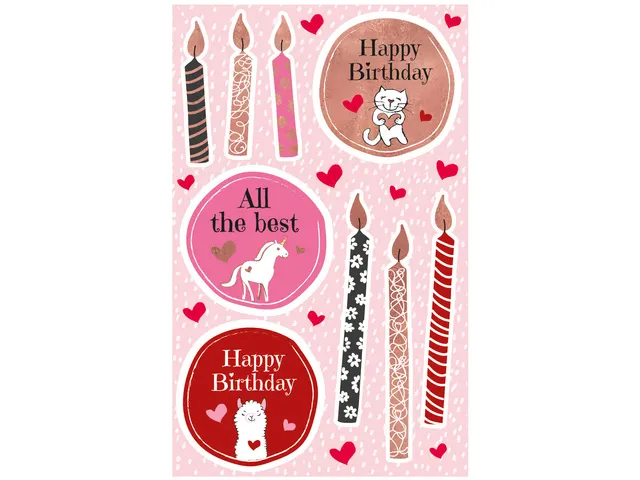 Étiquette en papier Z-design Creative 1 feuille date d'anniversaire
