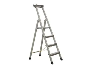 staande trap eenzijdig 4treden stand H 0 99m balk L 1 83m aluminium - 1