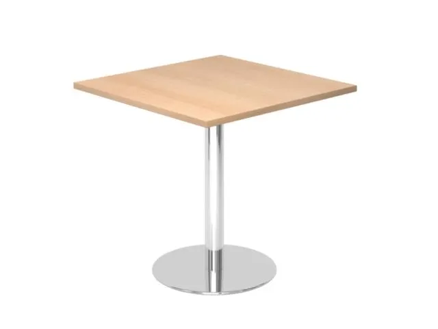 vergadertafel,HxBxD 745x800x800mm,vierkant,schotelvoet chroom