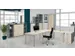 In hoogte verstelbaar hoekbureau 680-800x2166x1130mm beuken zilver