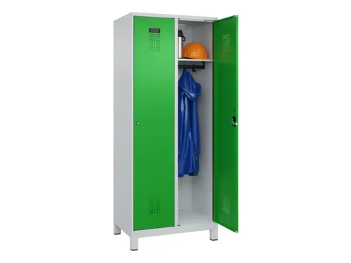 locker,HxBxD 1950x800x500mm,2vak,vak B 400mm,cil.-slot,voeten