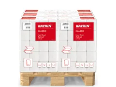 Handdoek Katrin Classic Zigzag 45570 2-laags 23x23cm wit Pallet