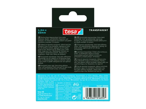 Tesa Reparatietape Onderwater transparant 50mmx1.5m