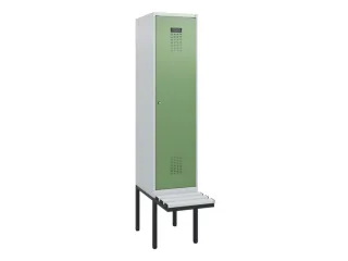 locker met bank,HxBxD 1950x400x815mm,1vak,vak B 400mm,cilinderslot - 2