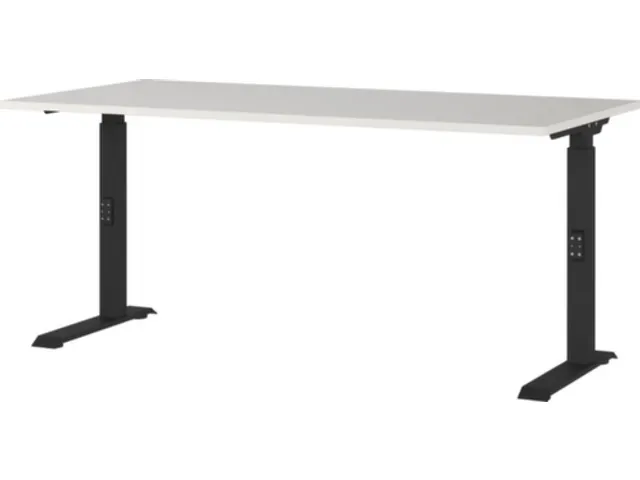 In hoogte verstelbaar bureau,HxBxD 680-910x1600x800mm,blad lichtgrijs