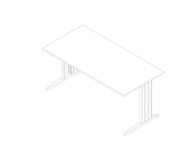 bureau,HxBxD 730x1600x800mm,blad wit,C-voet wit
